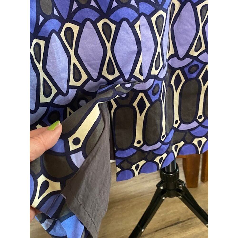 Boden Women’s Sheath Dress Size 12R Blue/Purp Geom Print Sleeveless Knee Length - Picture 8 of 8